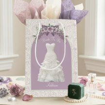 Elegant Dusty Mauve Bride To Be Medium Gift Bag