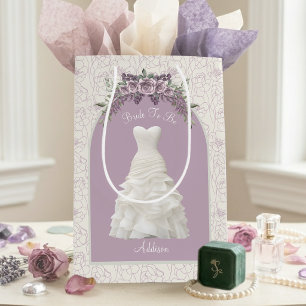 Elegant Dusty Mauve Bride To Be Medium Gift Bag