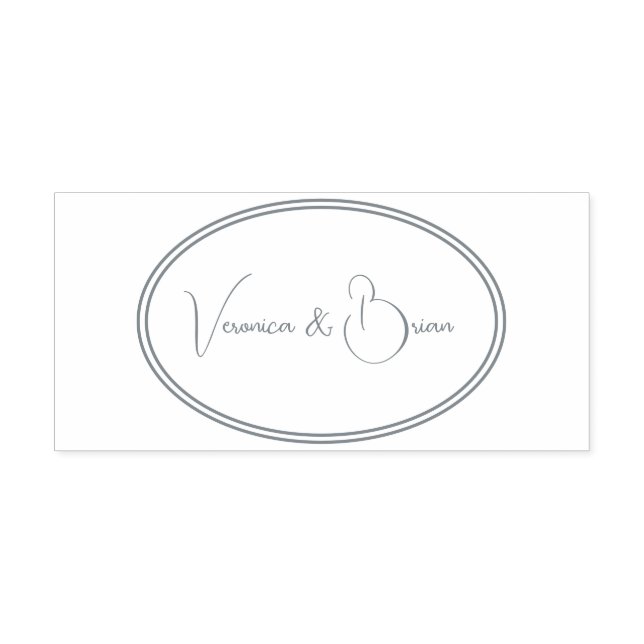 Elegant Dusty Navy Blue Collection bride and groom Self-inking Stamp (Design)