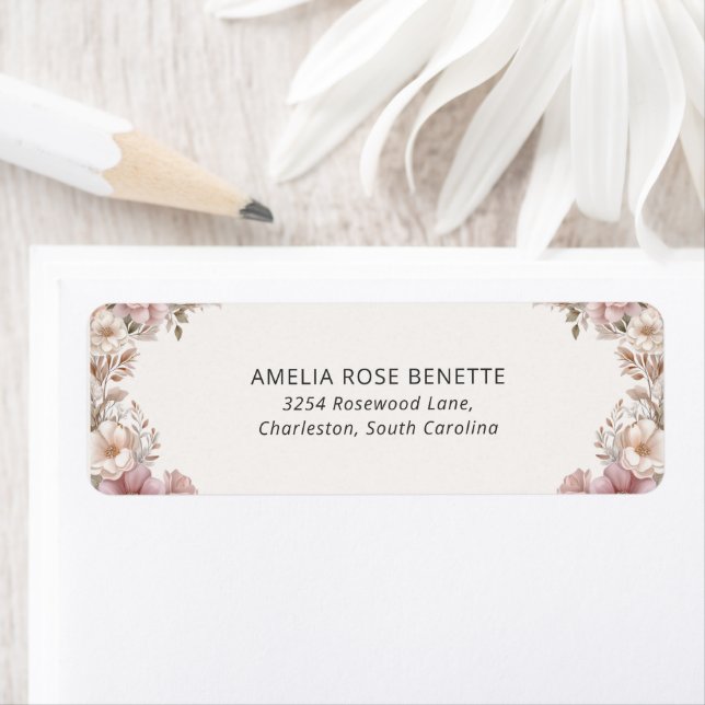 Elegant Dusty Pink Cream Magnolia Floral Wedding (Insitu)