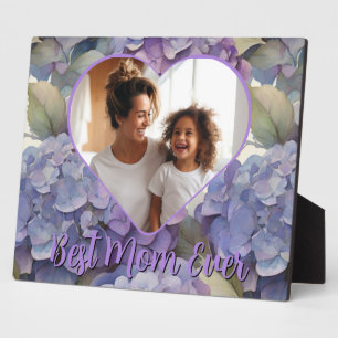 Elegant dusty purple floral Best Mum Ever template Plaque
