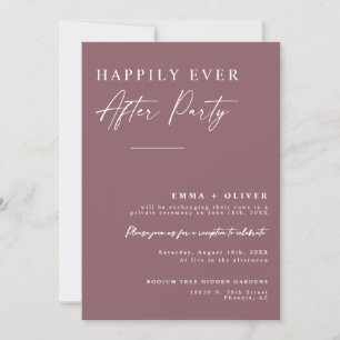Elegant Dusty Purple Happily Ever After QR Code  Invitation
