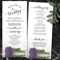 Elegant Dusty Purple Heather Rose Romantic Wedding
