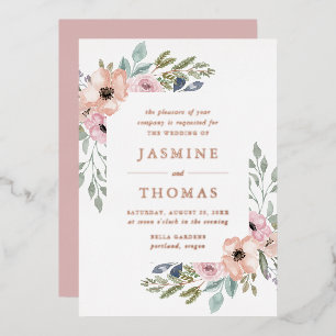 Elegant Dusty Rose and Peach Floral Wedding