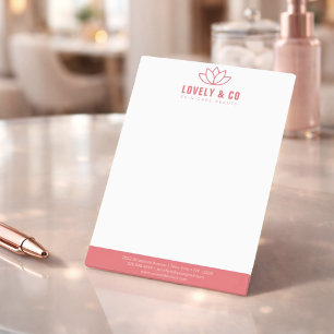 Elegant Dusty Rose & Ivory Salon Beauty Post-it Notes