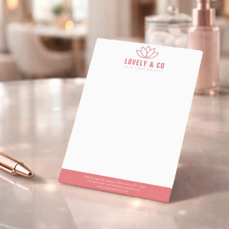 Elegant Dusty Rose & Ivory Salon Beauty Post-it Notes