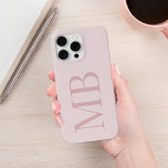 Elegant Dusty Rose Minimalist Initial Monogram<br><div class="desc">Elegant Dusty Rose Minimalist Initial Monogram iPhone Case</div>