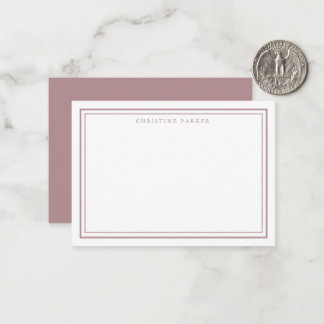 Elegant Dusty rose Modern Calligraphy Card