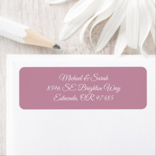Elegant Dusty Rose Pink Return Address