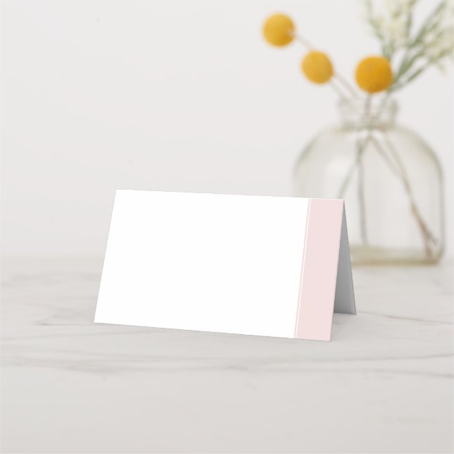 Elegant Dusty Rose Pink Stripe Wedding Place Card (Front)