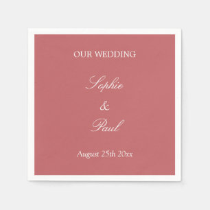 Elegant Dusty Rose Pink Wedding Napkins
