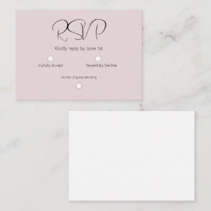 Elegant Dusty Rose White Card