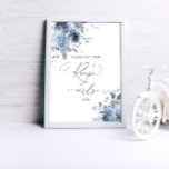 Elegant Dusty Roses Bridal Shower Recipe Poster<br><div class="desc">Elegant Dusty Roses Bridal Shower Recipe Poster. Matching items available.</div>