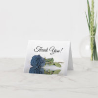 Elegant Dusty Steel Blue Rose Wedding Photo Inside