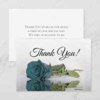 Elegant Dusty Teal Mirrored Rose Simple Wedding
