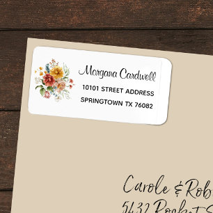 Elegant Dutch Still Life Watercolor Floral Address Label