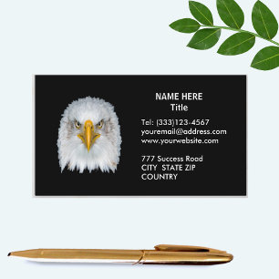 Elegant Eagle on Black and White Business Card