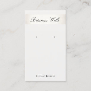 Elegant Earring Display Silver Stripe Business Card