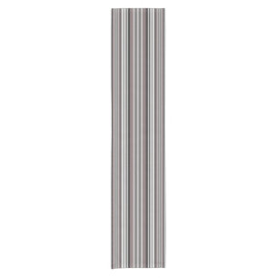 Elegant Earth Tones Brown Savannah Stripes Pattern Short Table Runner