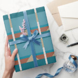 Elegant Earthy Brown, Blue Birthday, All-Occasion Wrapping Paper<br><div class="desc">Artwork features geometric design highlighting shades of earthy tones and blues. 
For special requests or questions,  contact the artist at wafadahdalcreates@gmail.com. © Wafa Y. Dahdal - All Rights Reserved. WD Art</div>