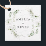 Elegant Earthy Greenery Personalised Names Date Favour Tags<br><div class="desc">Completely customisable,  this design features elegant greenery that frames your details. Perfect for any beautiful event. This is part of my collection called "Earthy Greenery." Thank you for your support and interest in my design(s),  and be sure to visit my shop to see more of my designs.</div>