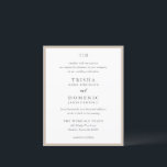 Elegant Earthy Neutral Budget Wedding Invite<br><div class="desc">Modern wedding invitations featuring a clean design with serif and script fonts.</div>