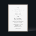 Elegant Earthy Neutral Monogram Modern Wedding Invitation<br><div class="desc">Modern wedding invitations featuring a clean design with serif and script fonts.</div>