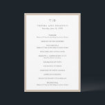 Elegant Earthy Neutral Monogram Modern Wedding Programme<br><div class="desc">Modern wedding programs featuring a clean design with serif and script fonts.</div>