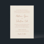 Elegant Earthy Neutrals Modern Wedding Invitation<br><div class="desc">Elegant wedding invitations featuring a simple design with script and serif fonts.</div>