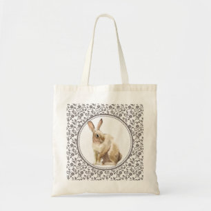Elegant Easter Brown Rabbit Tote Bag