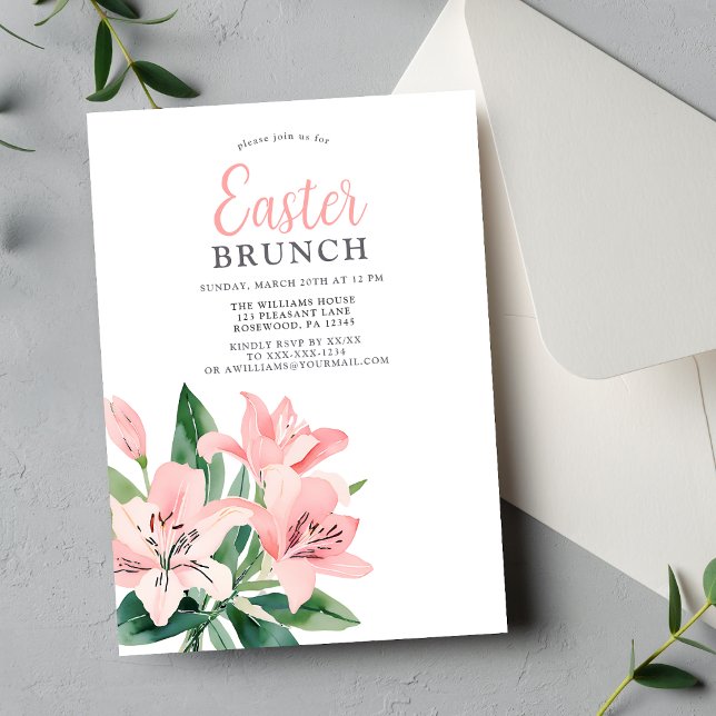 Elegant Easter Brunch Floral Invitation (Creator Uploaded)