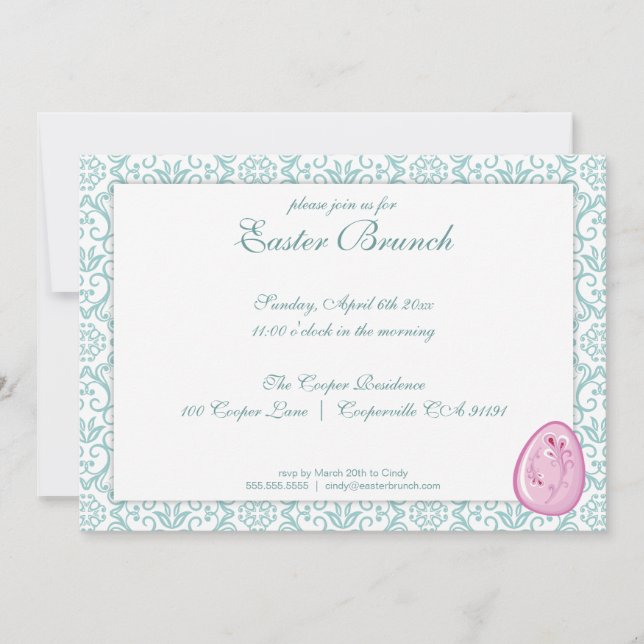 Elegant Easter Brunch Invitation (Front)