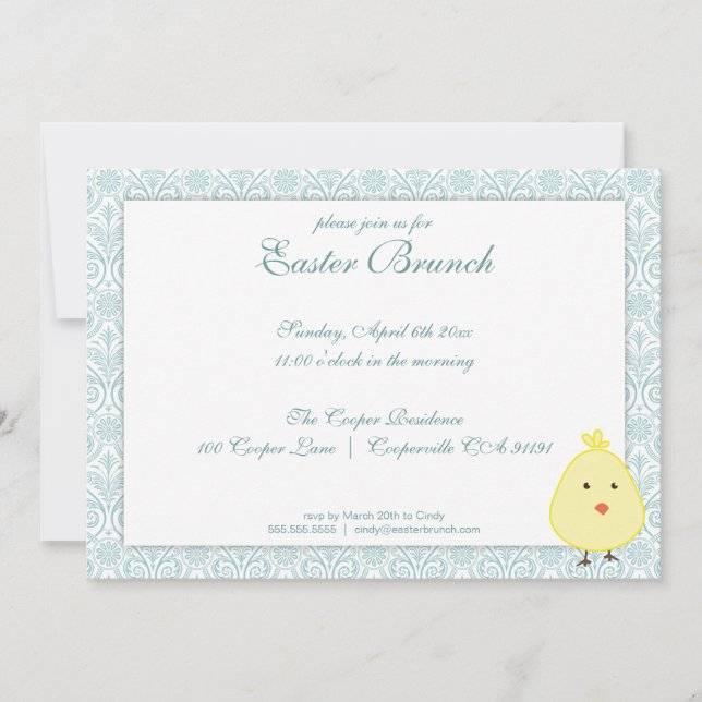 Elegant Easter Brunch Invitation (Front)