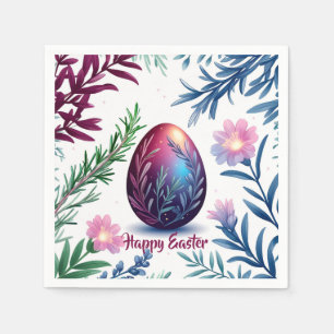Elegant Easter Egg Botanical Art Napkin