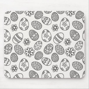 Elegant Easter Eggs Floral Pattern Mousepad