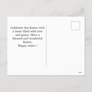 elegant Easter, family calligraphy collage photo Holiday Postcard