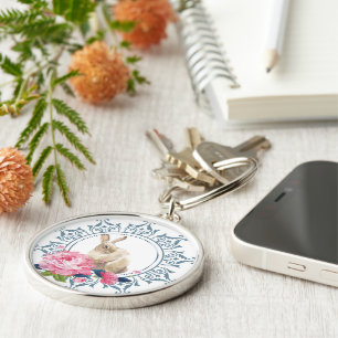 Elegant Easter Rabbit Key Ring