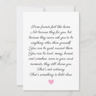 Elegant Easy Friendship Card