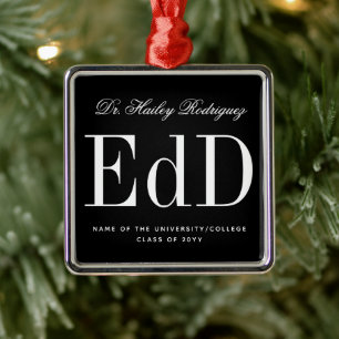 Elegant EdD Doctor Of Education Graduation Metal Tree Decoration