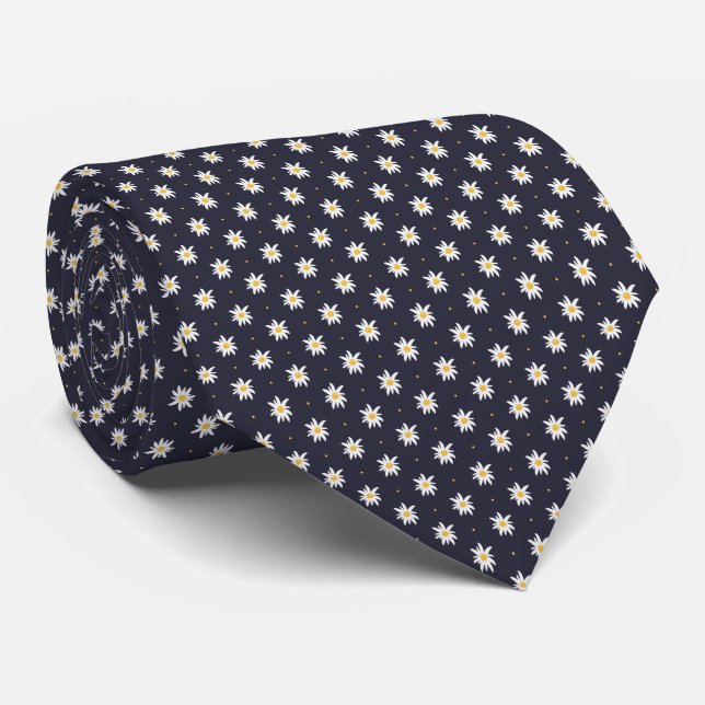 Elegant Edelweiss Tie (Rolled)