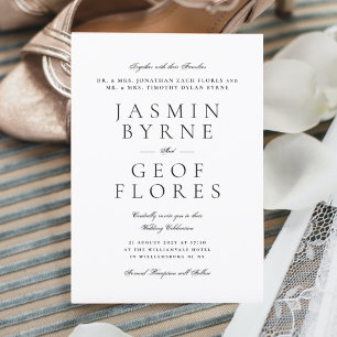 Elegant Editable   Classic Names   Wedding Invitation