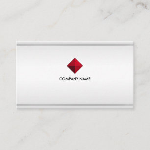 Elegant Editable Logo on Silver Shades & Stripes Business Card