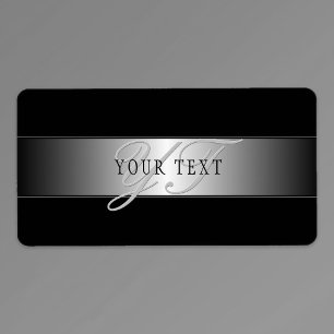 Elegant Editable Monogram Script Writing   Black Label