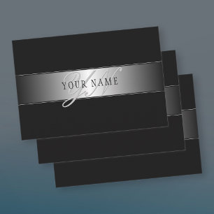 Elegant Editable Monogram Script Writing   Black Wrapping Paper Sheet