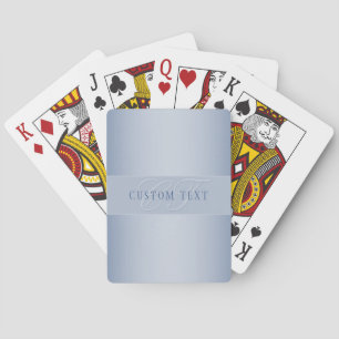 Elegant Editable Monogram Script Writing   Blue Playing Cards