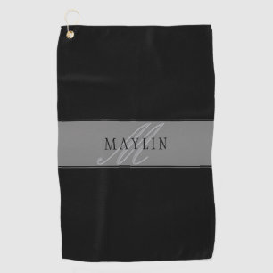 Elegant Editable Script Business Name/other Text Golf Towel