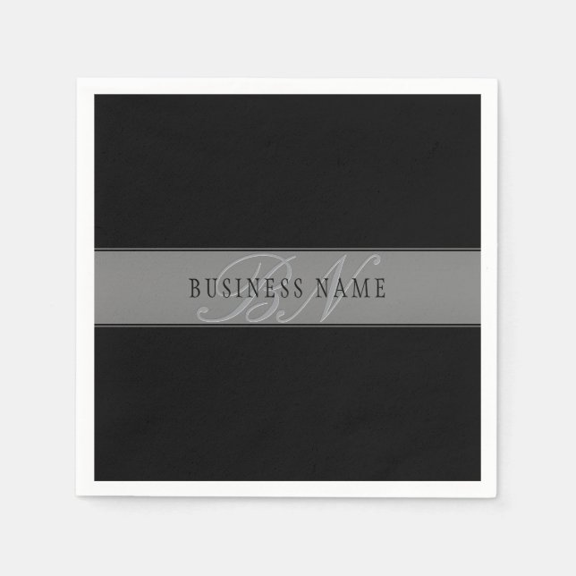 Elegant Editable Script Business Name/other Text Napkin (Front)