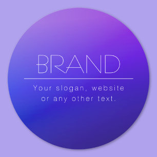 Elegant Editable Text & Modern Fading Purple Colou Classic Round Sticker