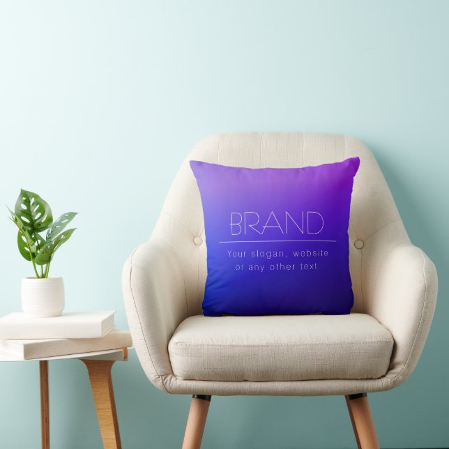 Elegant Editable Text & Modern Fading Purple Colou Cushion (Chair)