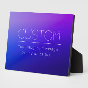 Elegant Editable Text & Modern Fading Purple Colou Plaque